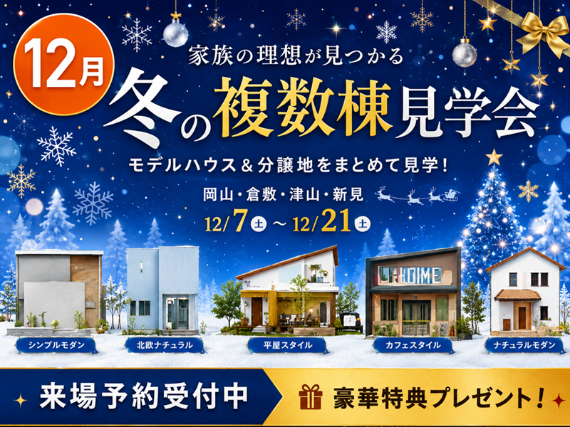 12月に使用した複数棟見学会の販促ビジュアル